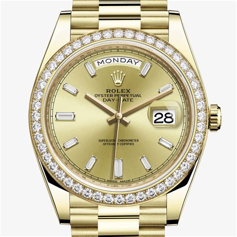 gold rolex dat date 2016|rolex day date 40mm price.